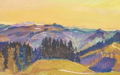 Henri SCHMID (1924-2009) "Paysage de montagne"