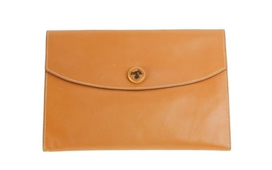Hermes Topstitched Clutch