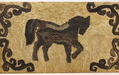 Horse Hooked Rug