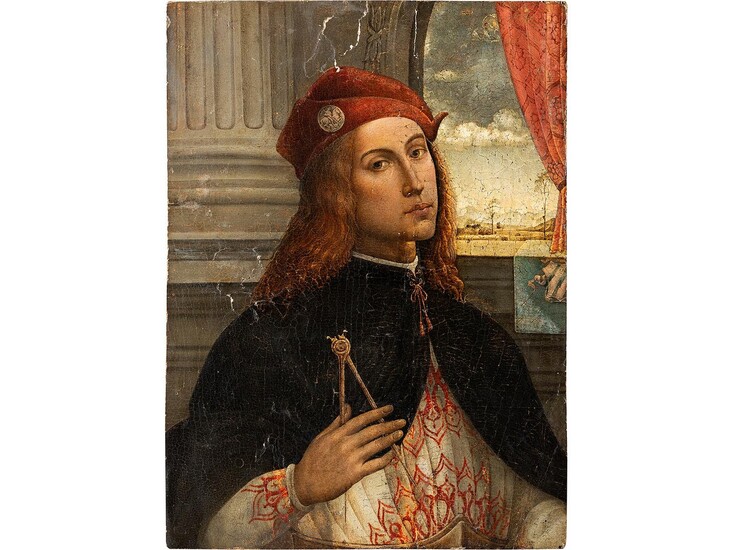 Italienischer Maler des 16. Jahrhunderts, PORTRAIT EINES ARCHITEKTEN AUS DER FAMILIE DER TRIVULZIO