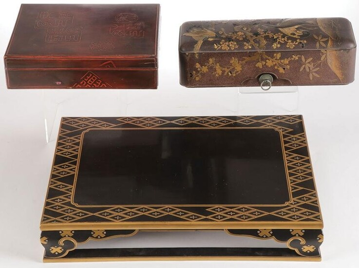 JAPANESE LACQUER LOT, MEIJI