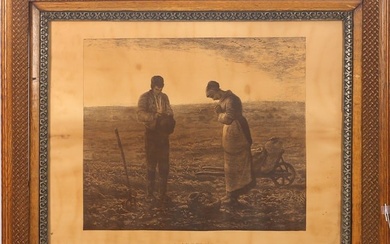 JEAN-FRANCOIS MILLET ETCHING "THE ANGELUS"