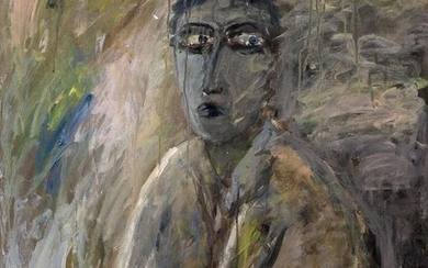 Jamali (Pakistani, b. 1944) Untitled (Blue-Eyed Figure)