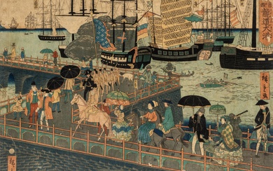 Japan, woodblock print by Utagawa Hiroshige II (1826-1869)