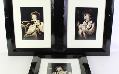 Jimi Hendrix Limited Edition Series Of Three Framed Photographs 53cm x 43cm