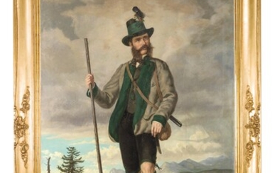 Emperor Francis Joseph I as a hunter in Ischl hunting costume