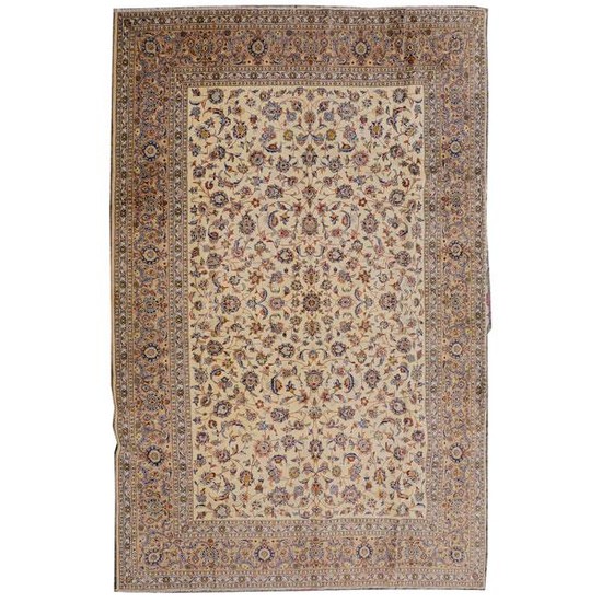 Kashan Wool Carpet.