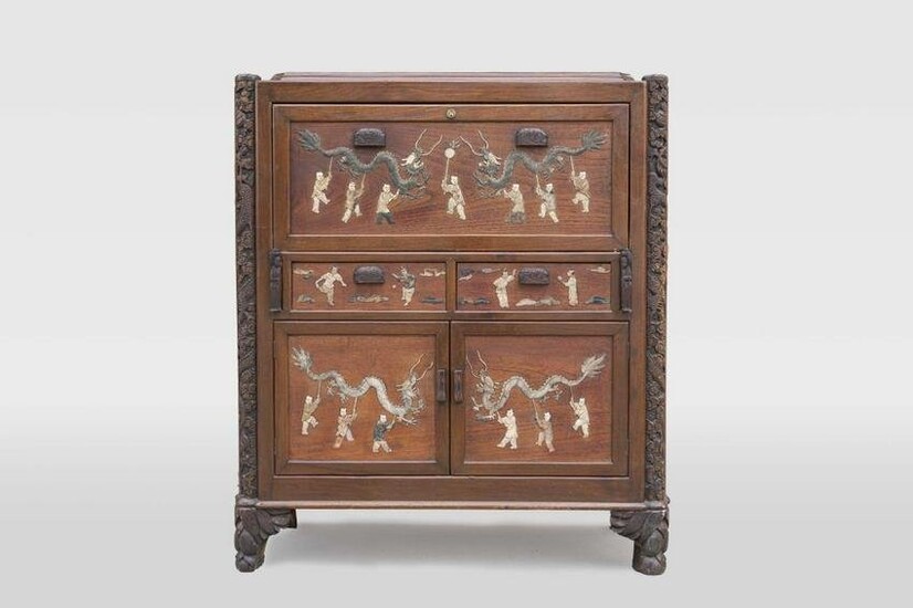 LARGE CHINESE CABINET WITH INLAYS
