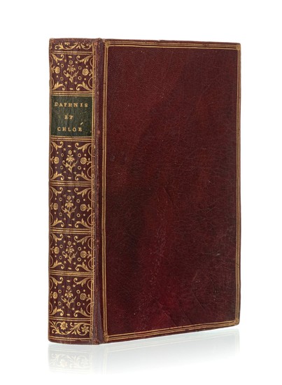 LONGUS. Les Amours pastorale de Daphnis et de Chloé. Paris, s.n., 1757. 1 vol. petit in-4° relié plein maroquin grenat, dos lisse orn