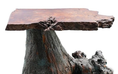 Live Edge Wood Pedestal Table