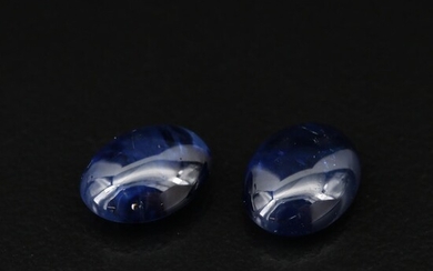 Loose 4.71 CTW Double Oval Sapphire Cabochons