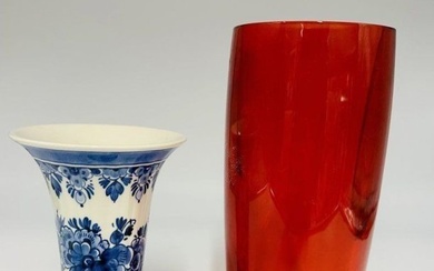 Lot of 2. Vintage Bohemian & Holland Vases