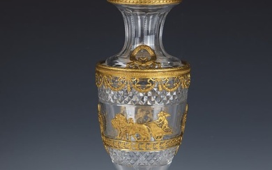 Magnificent vase with gilded bronze mounts