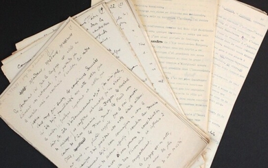 Manuscrit autographe inédit et tapuscrit] "Les éléments non rationnels du langage", conférence à la Sorbonne (amphithéâtre Michelet) le 2 juin 1927