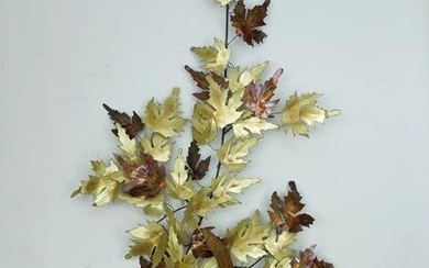 Maple Fall Leaves Metal Wall Sculpture.