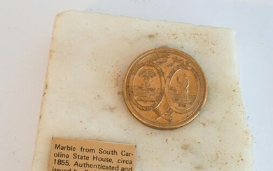 Marble from the State House of SC Steps Circa 1855