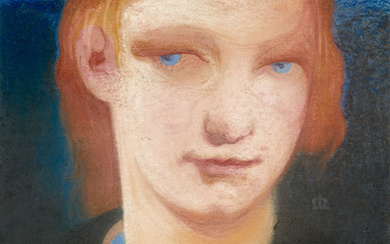 Martin LANGASKENS 1884 - 1946 Portrait d'une jeune fille - circa 1918
