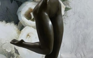 Modern Abstract Dancing Woman Bronze Sculpture