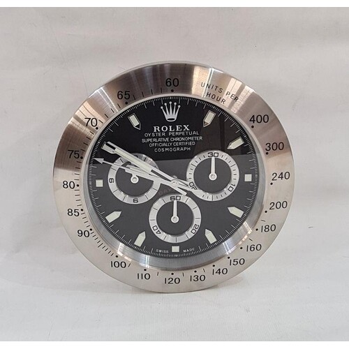 withdrawn Modern wall clock in the form of a Rolex Oyster P...