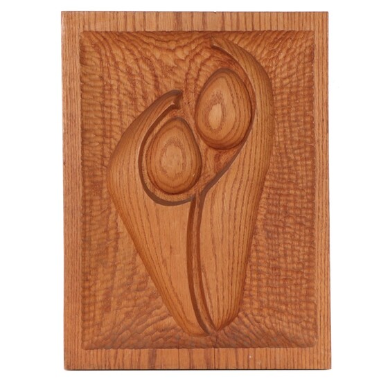 Modernist Style Wood Carving, Late 20th Century