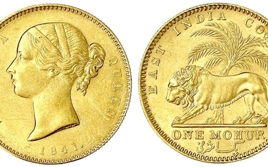 Monnaies et médailles d'or étrangères, Inde-Britannique, Victoria, 1837-1901, Mohur 1841. 11,66 g., 917/1000. bon état,...