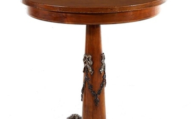Napoleon III Carved and Inlaid Fruitwood Side Table