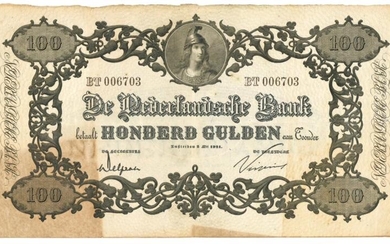 Nederland. 100 gulden. Bankbiljet. Type 1860 - Fraai +.