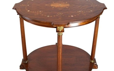 Neoclassical Inlaid Mahogany Table