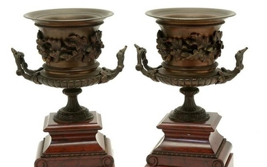 Neoclassical-Style Urn Form Garniture Pair.