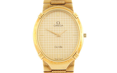 OMEGA - an 18ct yellow gold De Ville bracelet watch, 29x37mm.