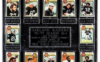 Oakland Raiders 76-77 Season Super Bowl XI Cards