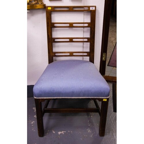 PAIR OF LADDER BACK CHAIRS