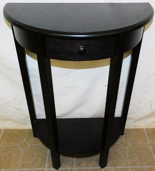 Painted Demilune Stand W/ Drawer
