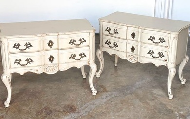 Pair Of Vintage Baker Painted Chests