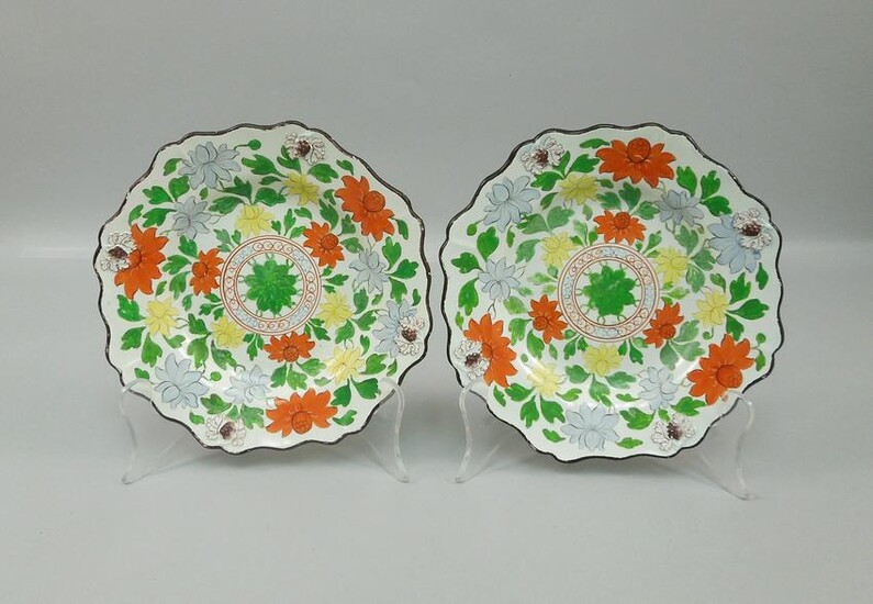 Pair of Ridgway Pearlware Plates, 19th C.
