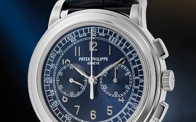 Patek Philippe, Ref. 5070P-001 A very fine and rare platinum chronograph wristwatch with Certificate of Origin and presentation box
