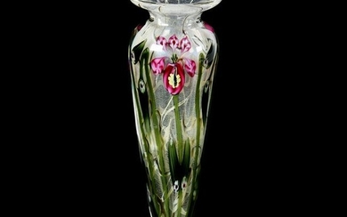 Pedestal Paperweight Vase Marked Vandermark