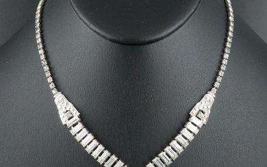 Phyllis Sterling Rhinestone Necklace, Mid-20th Century