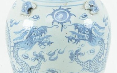 Porcelain storage jar. China. Late 19th century.