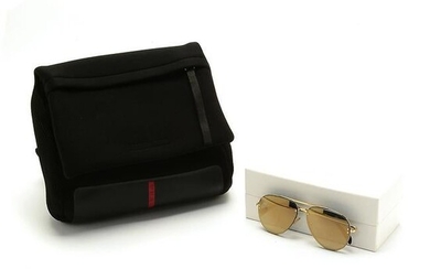 Prada Day Bag with Celine Aviator Sunglasses.
