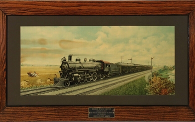 ROCK ISLAND 'GOLDEN STATE LIMITED' ADVERTISING PRINT