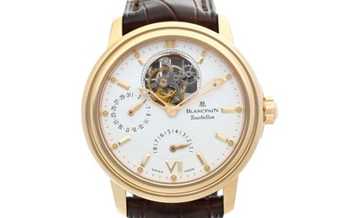 Reference 2125-3618-53 Léman Tourbillon A pink gold automatic tourbillon wristwatch with date and power reserve indication, Circa 2000