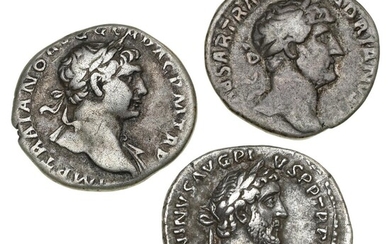 Roman Empire, 3 Denarii, Trajan, 98–117, COS V P P S P...