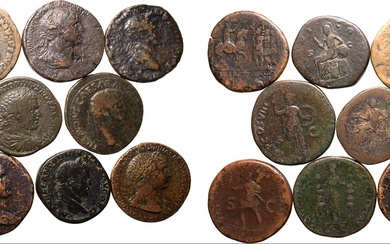 Roman Empire Various Emperors/Empresses 1st - 3rd centuries AD Æ 14 x Sestertii Fine - Very Fine
