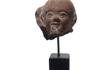 Romano-Egyptian terracotta head of Harpokrates