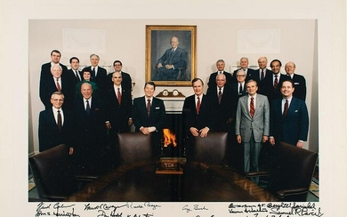 Ronald Reagan and Cabinet Signed Photograph
