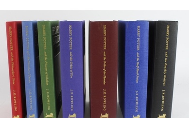Rowling (J. K.). A set of seven Harry Potter 1st edition Del...