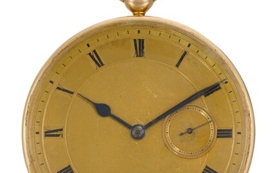 SWISS | A GOLD OPEN-FACED WATCH CIRCA 1830, NO. 2
