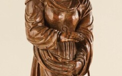 Sainte Anne en tilleul sculpté, dos évidé.... - Lot 58 - Pierre Bergé & Associés