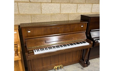 Samick (c1991) A Model SU118C upright piano in satin walnut ...